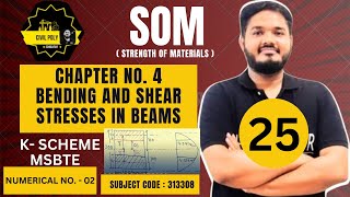 CH4 BENDING AND SHEAR STRESSES IN BEAM CALCULATE q50 amp q25 STRENGTH OF MATERIALS  SOM 313308 [upl. by Novj]