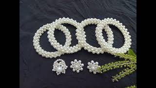 খুব সহজে পুতির বালা বা চুড়ি তৈরি How to make a pearl braceletputir bala ba curiBeads jewelry [upl. by Travers808]