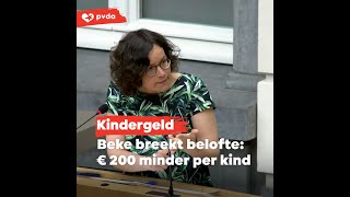 Kinderbijslag minister Beke breekt belofte [upl. by Elspeth]