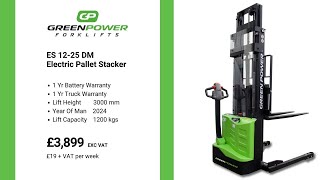 GREENPOWER ES1225DM  STRADDLE STACKER [upl. by Lleira]