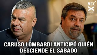 Caruso Lombardi anticipó quién desciende el sábado [upl. by Einaffit]