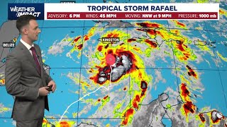 KHOU 11 Weather Impact Tracking Tropical Storm Rafael [upl. by Ron]