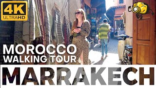 Marrakech Walking Tour Morocco ASMR Virtual Walk Tour 4k UHD 60fps – With Captions [upl. by Cindie]