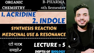 acridine and indole  acridine synthesis  indole organic chemistry  indole synthesis and reactions [upl. by Strep]