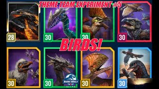 ALL BIRD TEAM THEME TEAM EXPERIMENT 5 Jurassic World Alive 212 [upl. by Strauss]