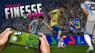 Finesse Dribble Skill Tutorial in eFootball 2024 Mobile  Classic  Touch amp Flick [upl. by Salem874]