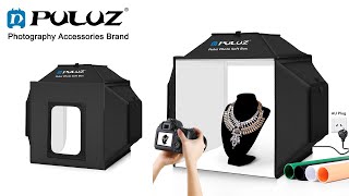 PULUZ 40cm Folding 72W 5500K Studio Shooting Tent Soft Box Photography Lighting Kit with 4 Colors [upl. by Caty]