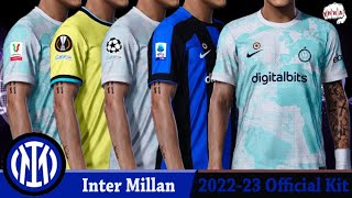 Inter Milan complete kit 20222023  PES 2021  Sider [upl. by Sidoma815]