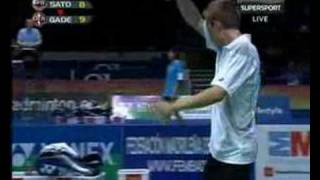 Peter Gade Vs Shoji Sato [upl. by Airbas]