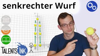 Senkrechter Wurf  Flugzeit Endgeschwindigkeit und maximale Höhe [upl. by Cerelia]