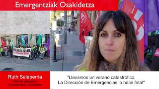 El personal de Emergencias de Osakidetza exige unas condiciones dignas  Osakidetza borrokan [upl. by Matthiew]