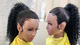 How To Do a Ponytail With Weave Cute Look [upl. by Nitnerb]