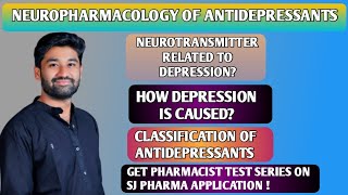 NEUROPHARMACOLOGY OF ANTIDEPRESSANTS SCREEN RECORDED LECTURES FULL EXPLANATIONSJ PHARMA [upl. by Sirk]