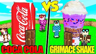 CASA GRIMACE SHAKE CONTRO CASA COCA COLA SU MINECRAFT [upl. by Beuthel]