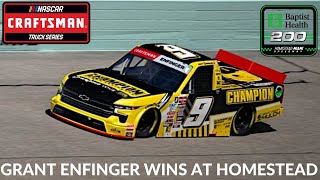 Grant Enfinger Wins At Homestead [upl. by Ahsiena]