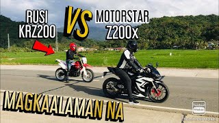 RUSI KRZ200 Vs MOTORSTAR Z200X  DIRTBIKE  SPORTBIKE l DRAG RACE l MUST WATCH [upl. by Adeline]