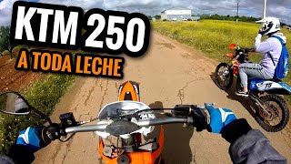 KTM 250 SX 🍊 a VELOCIDAD MÁXIMA [upl. by Bagger]