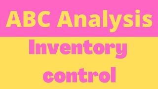 ABC Analysis in hindi  Inventory control  BcomMcomCaCsCWACMA [upl. by Odrick]