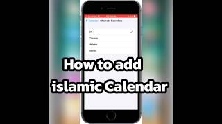 how to add islamic calendar on iphone iphone iphonesettings iphonetricks islamiccalendar viral [upl. by Aleacin]