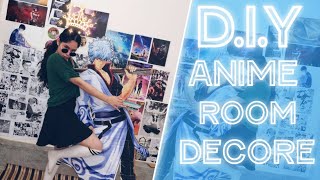 DIY Anime Room Decor  Weeb room decor ideas  Manga wall  figurines  anime CD and more [upl. by Kaufmann]