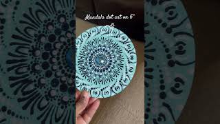 Mandala dot art on 6” mdf mandala diy walldecor art handmade [upl. by Gamal]