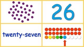 Baby Math Numbers 2030 dots numerals words rows [upl. by Atirahs306]