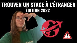 Comment trouver un stage à létranger en 2022  Rémunération CV entretien de motivation [upl. by Dde]