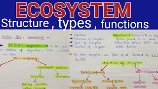 Ecosystem structure and functions  Ecosystem structure  ecosystem structure and functions notes [upl. by Amabil]