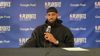 LeBron James exit interview after Game 5 elimination to Denver [upl. by Dlared]