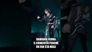 Maneskin Damiano ferma il concerto perché un fan sta male [upl. by Rye]