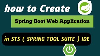 how to create first spring boot web application project in sts ide Spring tool Suite in telugu [upl. by Esorylime]