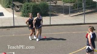 Netball Drill  Defending  Peripheral Vision Level 2  Stage 1 [upl. by Pierro]