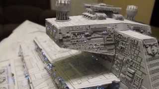 Avenger Star Destroyer Built and lighted model Part 2 [upl. by Leunamnauj]