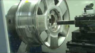 Patented CNC Wheel Lathe Machine [upl. by Leanatan487]