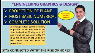 PROJECTION OF PLANE NUMERICAL PARALLEL AND INCLINED MOST IMPORTANT FOR EXAM EGD VIVA QUESTION [upl. by Mannuela758]