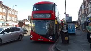 254 leave Stamford Hill Library [upl. by Hniht856]