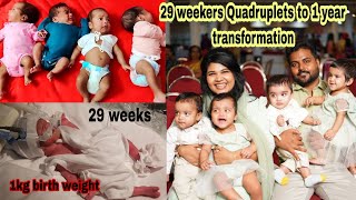 Quadruplets turns 1 today journey till the date [upl. by Phelan827]