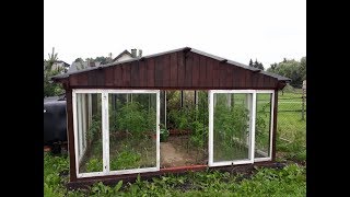 Szklarnia ze starych okien Building a Greenhouse With Old Windows [upl. by Aidnama840]