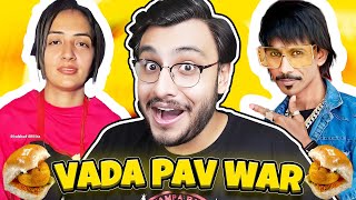 VADA PAV GIRL WAR IN DELHI [upl. by Annawat]