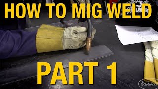 How To MIG Weld MIG Welding Basics Demo Part 1  Eastwood [upl. by Ahsineb]