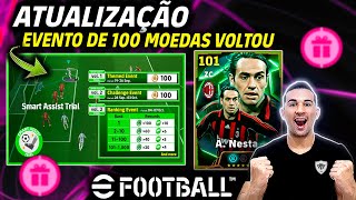 ATUALIZAÇÃO FINALMENTE EVENTO DE 100 MOEDAS VOLTOU COPA DO MUNDO OFICIAL NO EFOOTBALL 2025 MOBILE [upl. by Dicks848]