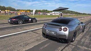 1000HP Nissan GTR R35 vs 800HP BMW M5 F10 TTH TURBOLADER [upl. by Ellirehs]