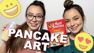 Pancake Art Challenge  Merrell Twins LIVE [upl. by Isadora]