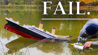 3 METER CARDBOARD TITANIC BREAKUP FAIL [upl. by Nnaeed]