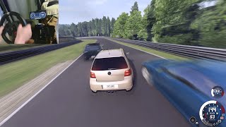 golf 4 r32 turbo 670hp Nürburgring Logitech G29 Full Race [upl. by Ardnaeel]