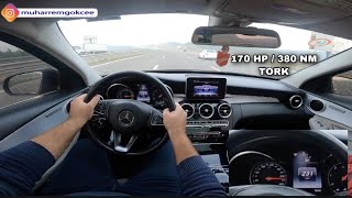 MERCEDES W205 C200d 7GTRONIC  170 HP YAZILIMLI  AUDI A4 İLE GAZLADIK  OTOYOL VE PERFORMANS TESTI [upl. by Gnous]