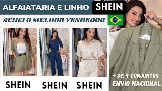 Comprinhas de looks premium na SHEIN ENVIO NACIONAL conjuntos elegantes em linho viscose e algodão [upl. by Lairbag]