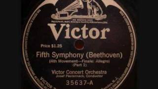 Josef Pasternack conducts Beethoven Symphony 5 movement 4 1917 [upl. by Michaud]