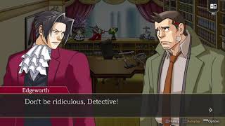 Edgeworth puts someone in the hospital with his trademark glare Spoilers for AAI2 Case 4 [upl. by Sirois]