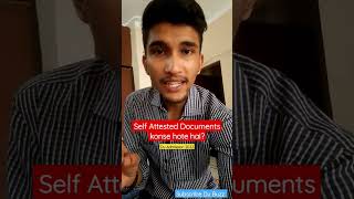 What are self attested documents How to upload self attested documents Du Admission 2022 [upl. by Natanoj981]